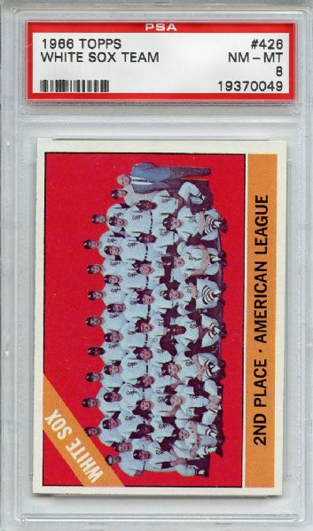 1966 Topps 426 Chicago White Sox Team PSA NM-MT 8