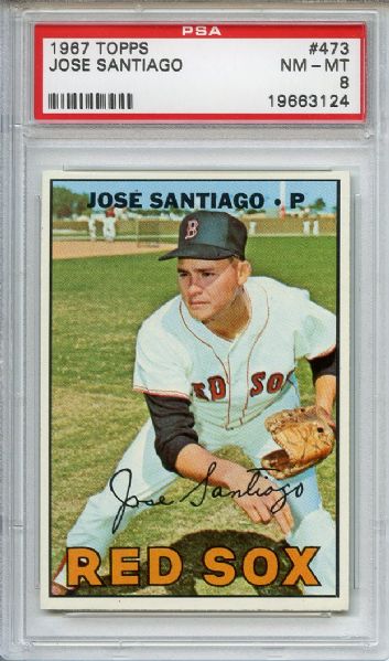 1967 Topps 473 Jose Santiago PSA NM-MT 8