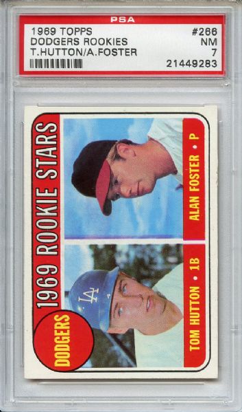 1969 Topps 266 Los Angeles Dodgers Rookies PSA NM 7