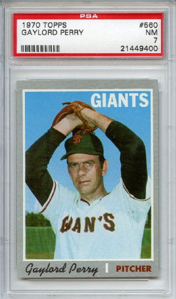 1970 Topps 560 Gaylord Perry PSA NM 7