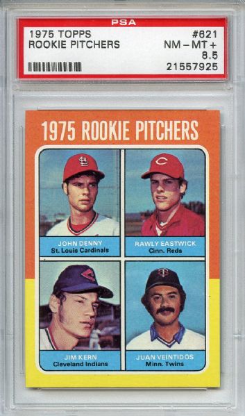 1975 Topps 621 Rookie Pitchers  PSA NM-MT+ 8.5