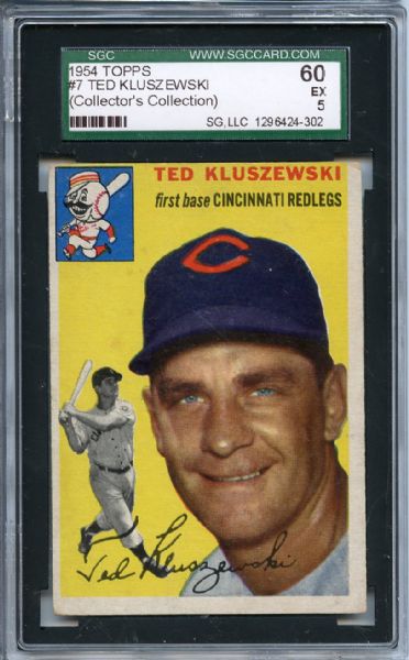 1954 Topps 7 Ted Kluszewski SGC EX 60 / 5