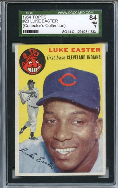 1954 Topps 23 Luke Easter SGC NM 84 / 7