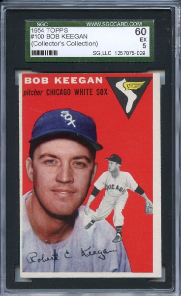 1954 Topps 100 Bob Keegan SGC EX 60 / 5