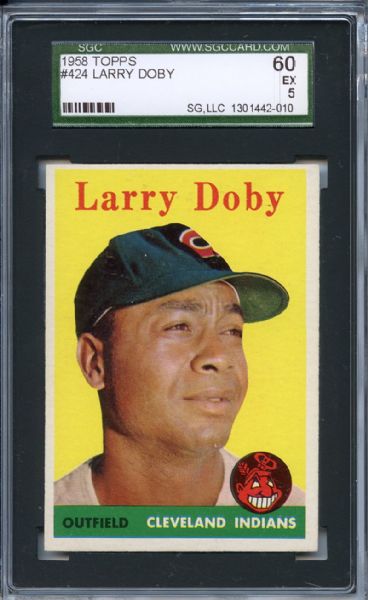 1958 Topps 424 Larry Doby SGC EX 60 / 5