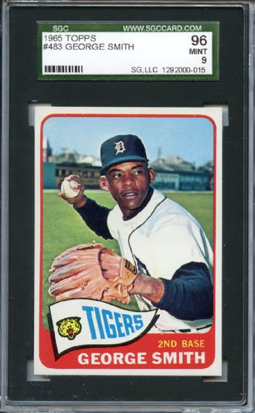 1965 Topps 483 George Smith SGC MINT 96 / 9