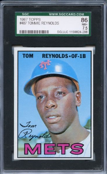 1967 Topps 487 Tommie Reynolds SGC NM+ 86 / 7.5