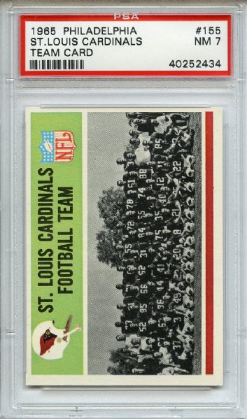 1965 Philadelphia 155 St. Louis Cardinals Team PSA NM 7
