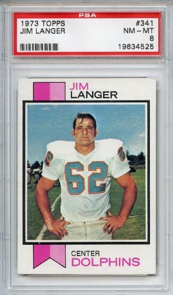 1973 Topps 341 Jim Langer PSA NM-MT 8