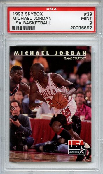 1992 Skybox 39 Michael Jordan PSA MINT 9