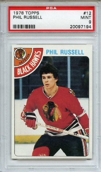 1978 Topps 12 Phil Russell PSA MINT 9