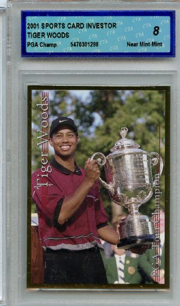 2001 Sports Card Investor Tiger Woods CTA NM-MT 8