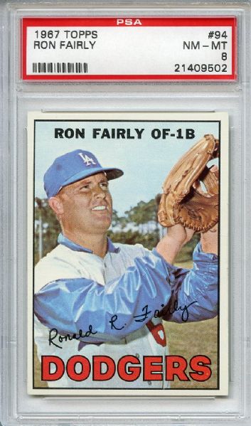 1967 Topps 94 Ron Fairly PSA NM-MT 8