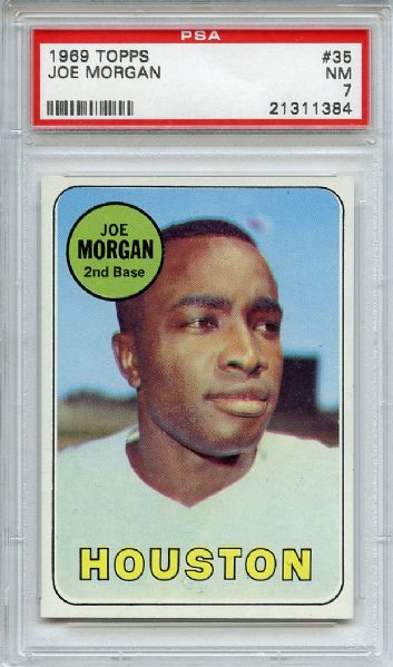 1969 Topps 35 Joe Morgan PSA NM 7
