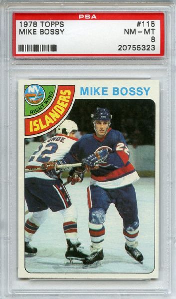 1978 Topps 115 Mike Bossy RC PSA NM-MT 8