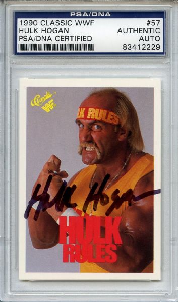 Hulk Hogan Signed 1990 Classic WWF PSA/DNA