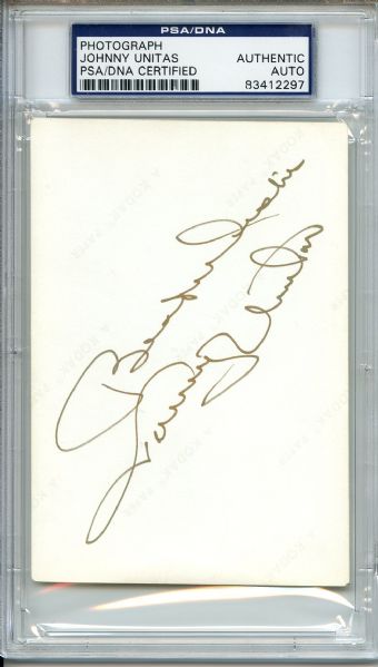 Johnny Unitas Signed Photograph PSA/DNA