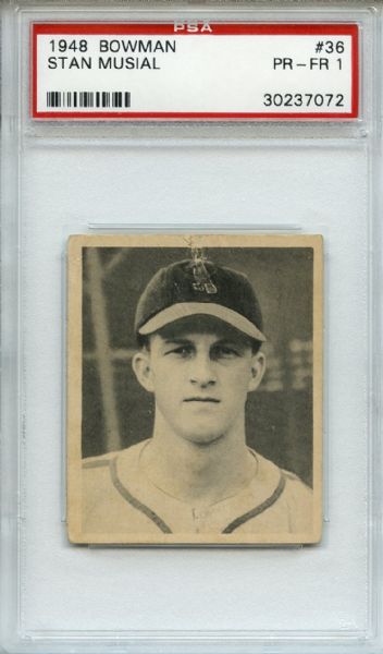 1948 Bowman 36 Stan Musial RC PSA PR-FR 1