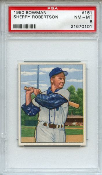 1950 Bowman 161 Sherry Robertson PSA NM-MT 8