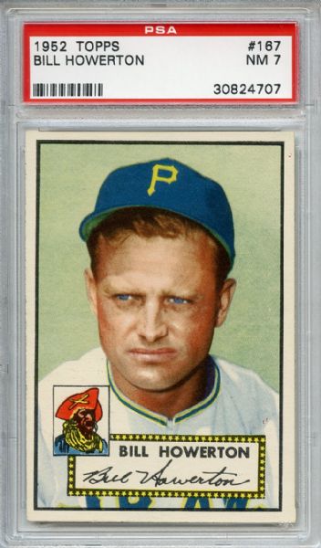 1952 Topps 167 Bill Howerton PSA NM 7