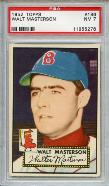 1952 Topps 186 Walt Masterson PSA NM 7