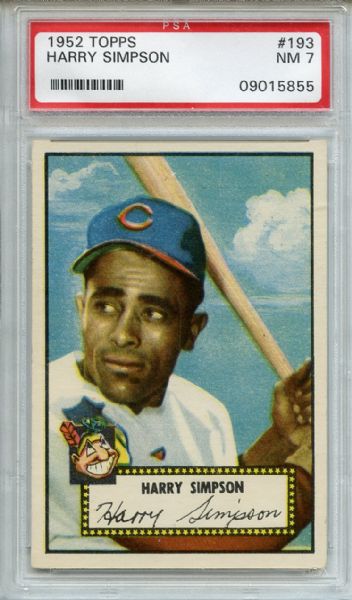 1952 Topps 193 Harry Simpson PSA NM 7