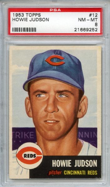 1953 Topps 12 Howie Judson PSA NM-MT 8