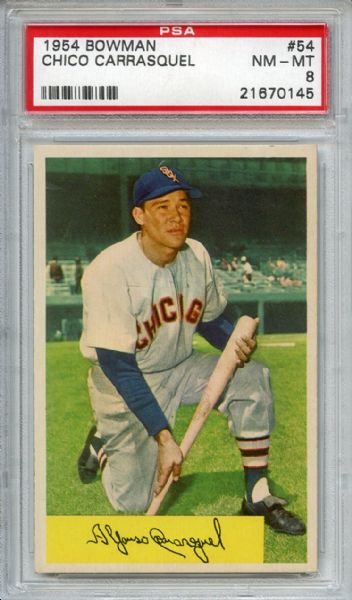 1954 Bowman 54 Chico Carrasquel PSA NM-MT 8
