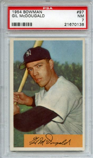 1954 Bowman 97 Gil McDougald PSA NM 7