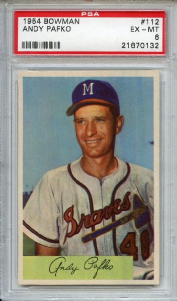 1954 Bowman 112 Andy Pafko PSA EX-MT 6