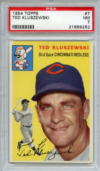 1954 Topps 7 Ted Kluszewski PSA NM 7