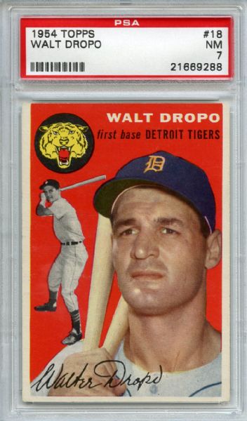 1954 Topps 18 Walt Dropo PSA NM 7