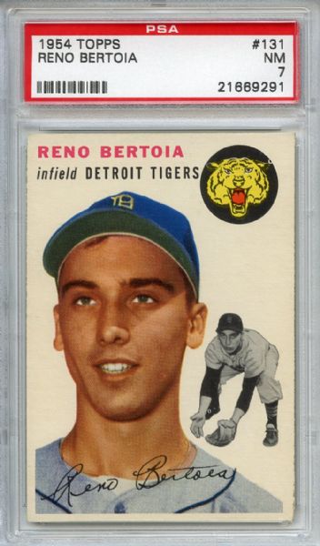 1954 Topps 131 Reno Bertoia PSA NM 7