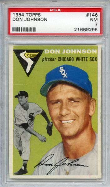 1954 Topps 146 Don Johnson PSA NM 7