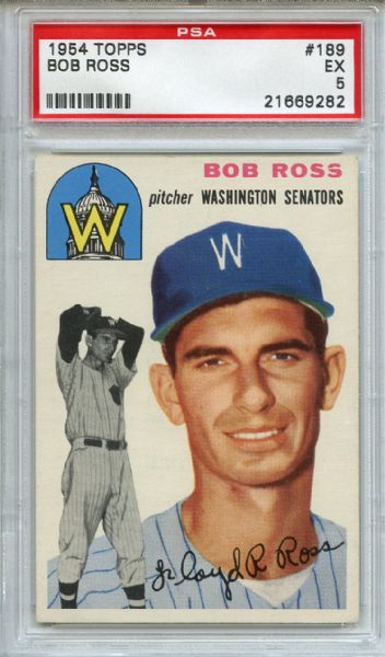 1954 Topps 189 Bob Ross PSA EX 5