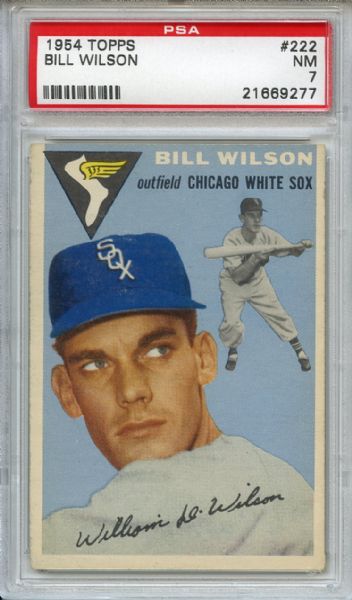 1954 Topps 222 Bill Wilson PSA NM 7