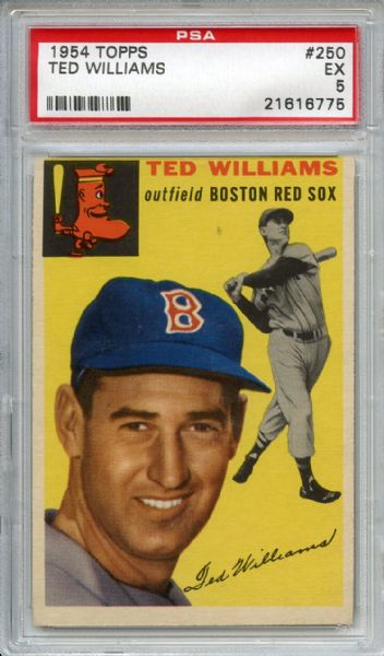1954 Topps 250 Ted Williams PSA EX 5