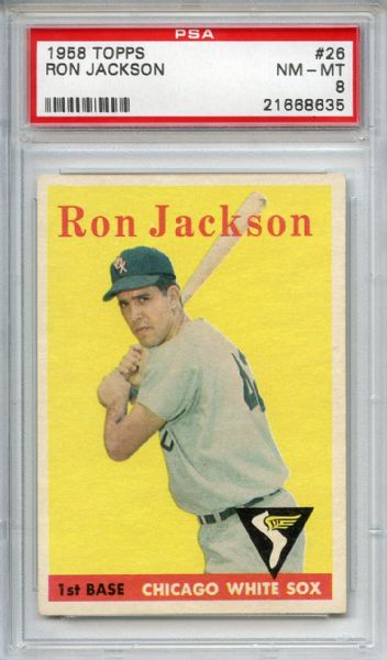 1958 Topps 26 Ron Jackson PSA NM-MT 8