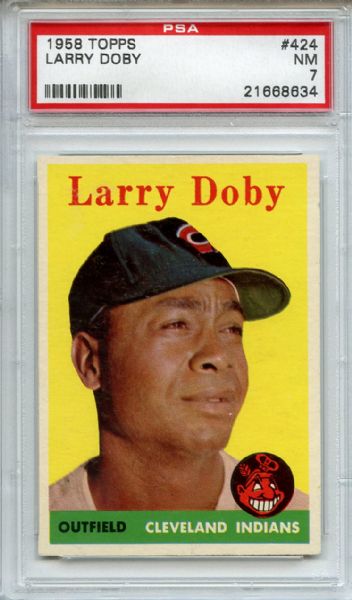 1958 Topps 424 Larry Doby PSA NM 7