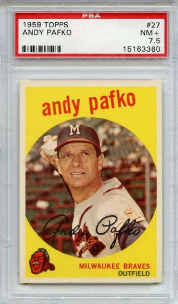 1959 Topps 27 Andy Pafko PSA NM+ 7.5