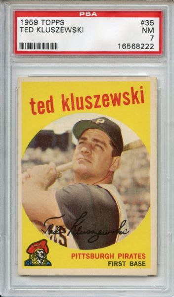 1959 Topps 35 Ted Kluszewski PSA NM 7