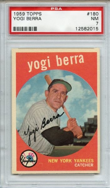 1959 Topps 180 Yogi Berra PSA NM 7
