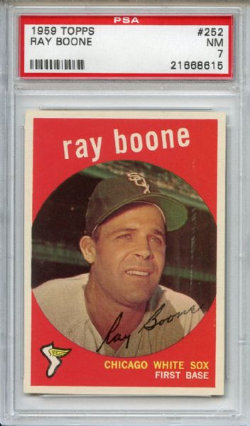 1959 Topps 252 Ray Boone PSA NM 7