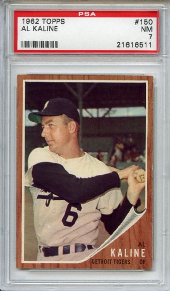 1962 Topps 150 Al Kaline PSA NM 7