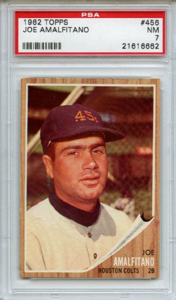 1962 Topps 456 Joe Amalfitano PSA NM 7