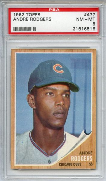 1962 Topps 477 Andre Rodgers PSA NM-MT 8