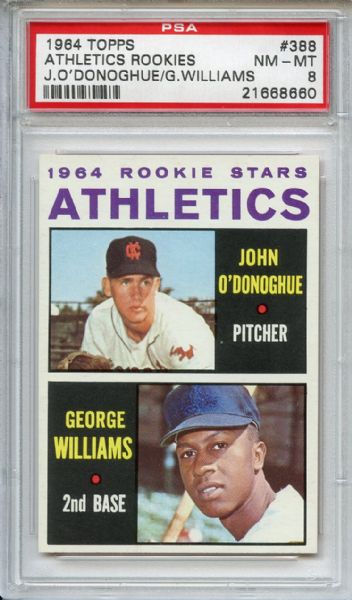 1964 Topps 388 Athletics Rookies PSA NM-MT 8