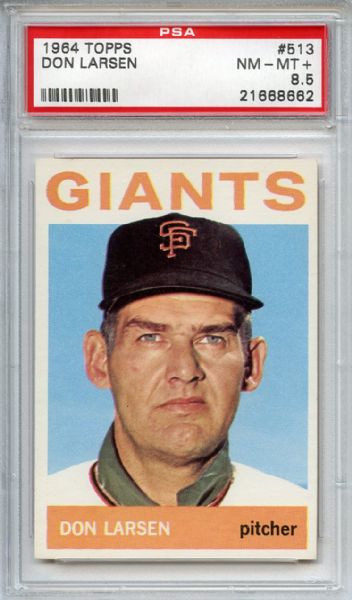 1964 Topps 513 Don Larsen PSA NM-MT+ 8.5