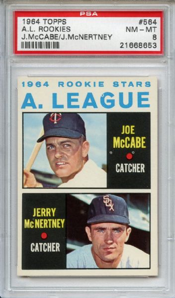 1964 Topps 564 AL Rookies PSA NM-MT 8