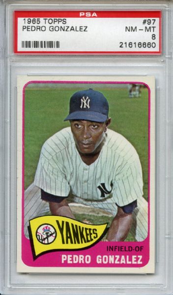 1965 Topps 97 Pedro Gonzalez PSA NM-MT 8